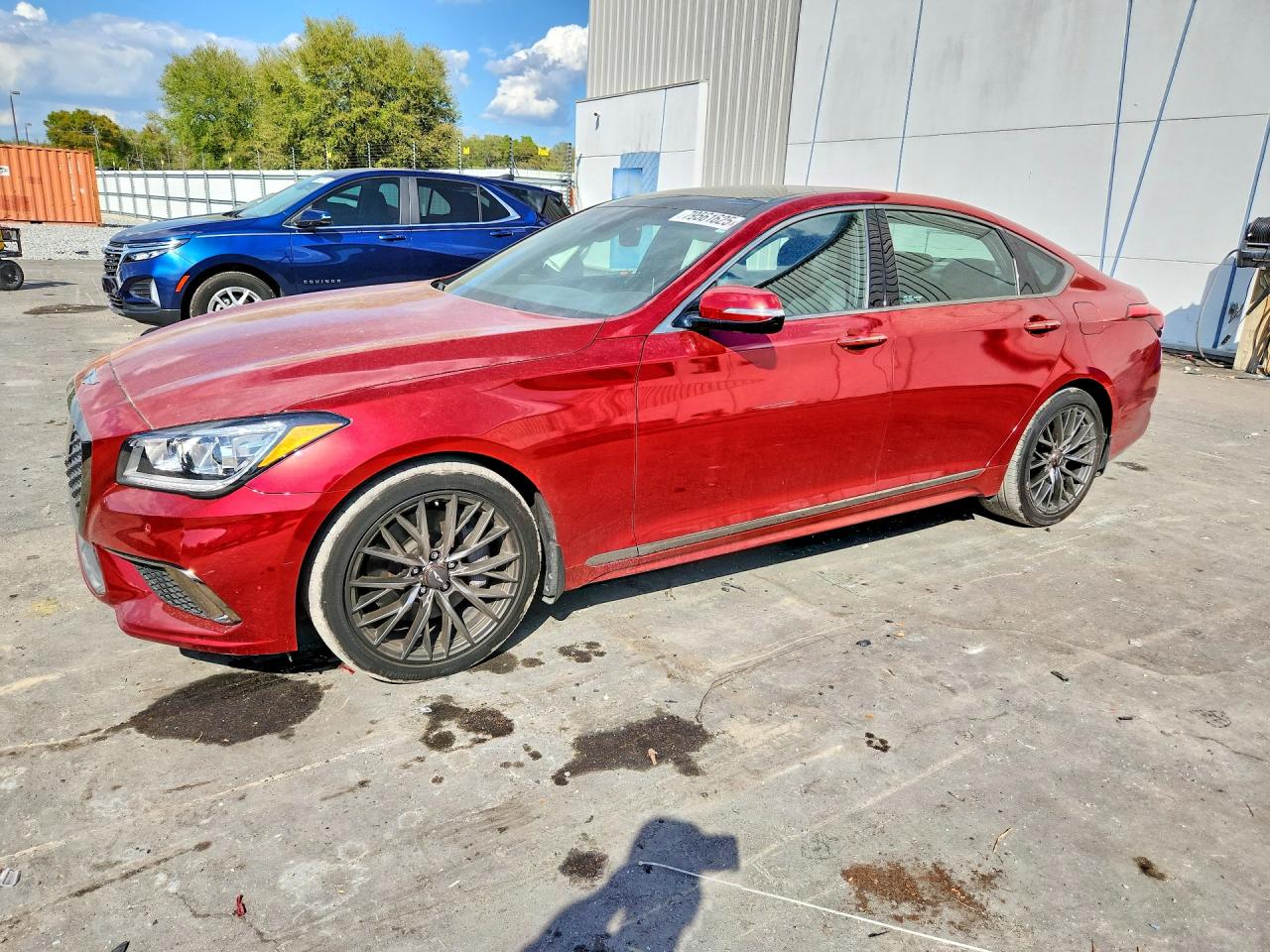 2019 Genesis G80 3.8L, VIN KMTFN4JE2KU313142 — Front end