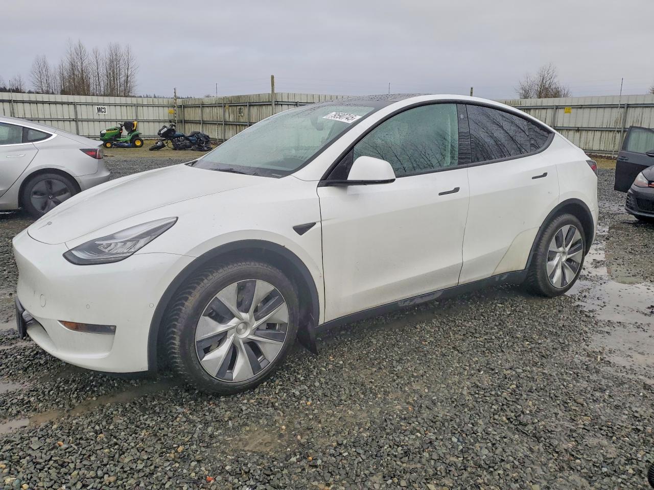 2021 Tesla Model Y Long Range, VIN 5YJYGAEE5MF196386 — Side