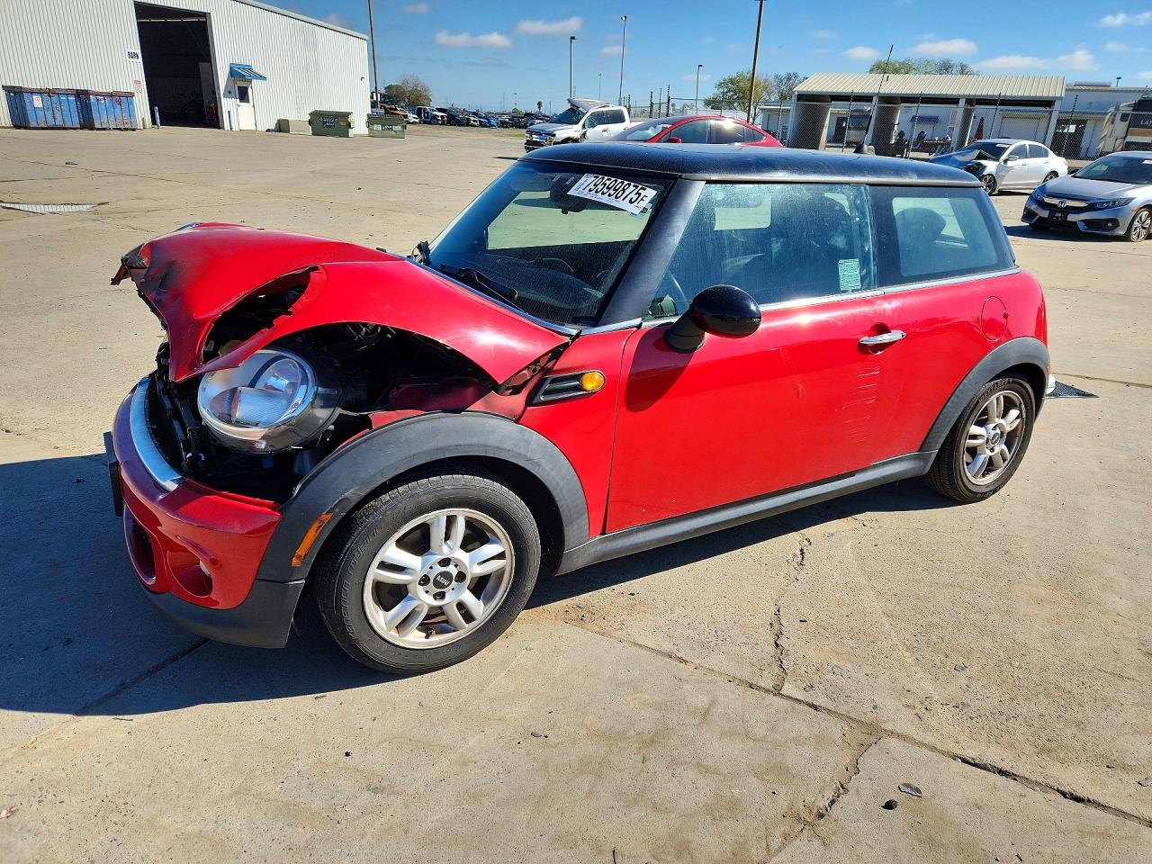2012 MINI Hardtop, VIN WMWSU3C53CT258230 — Engine fire