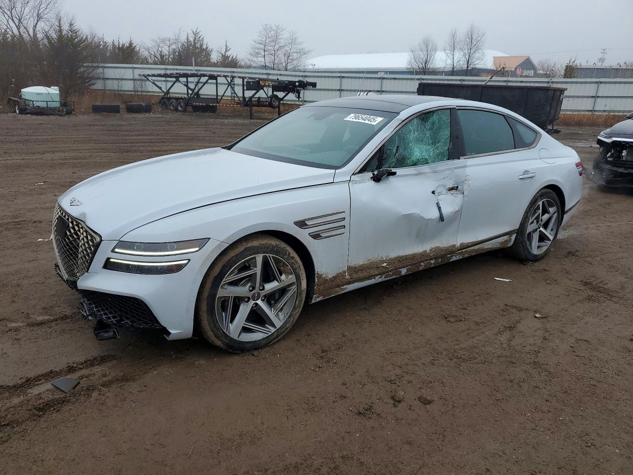 2023 Genesis G80 Sport, VIN KMTGB4SDXPU164036 — Front end