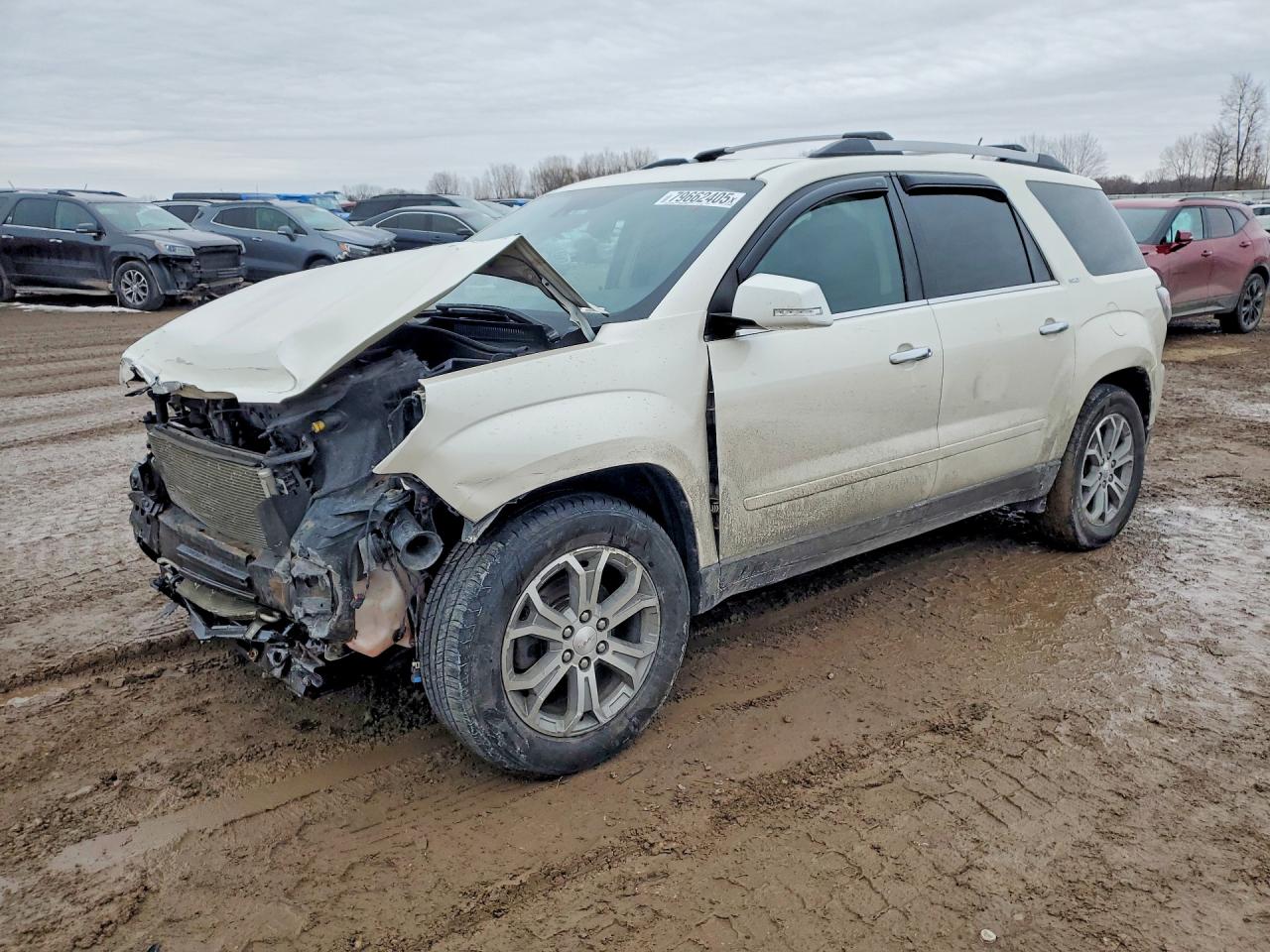 2015 GMC Acadia SLT, VIN 1GKKVRKD9FJ220002 — Front end