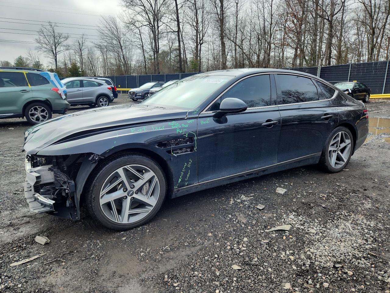 2022 Genesis G80 Sport, VIN KMTGB4SD6NU113436 — Перед