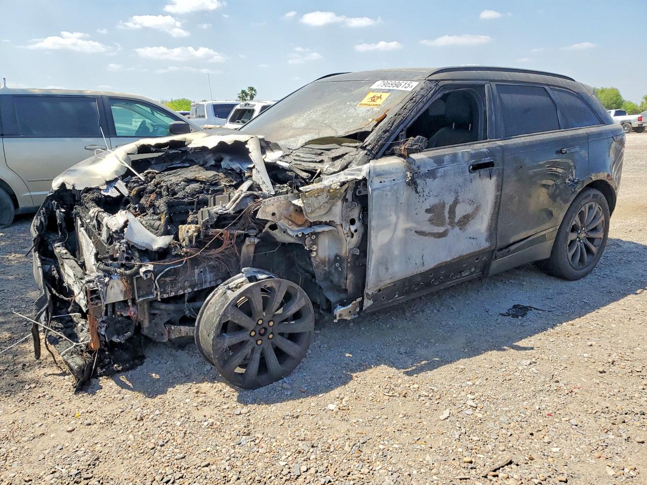 2018 Land Rover Range Rover Velar R-Dynamic SE, VIN SALYL2RX0JA753358 — Engine fire