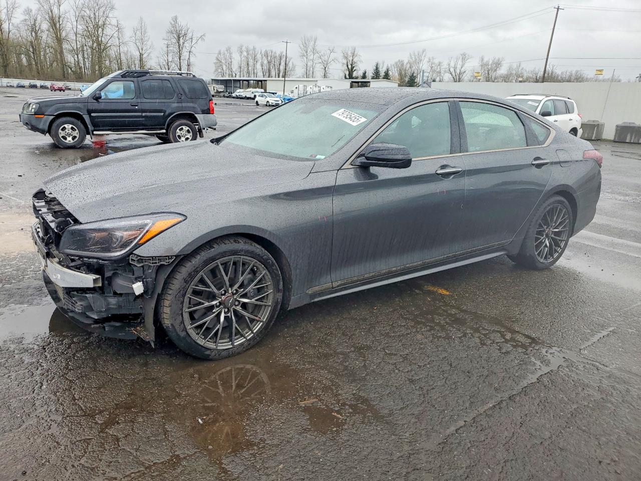2018 Genesis G80 Sport, VIN KMHGN4JB4JU252976 — Front end