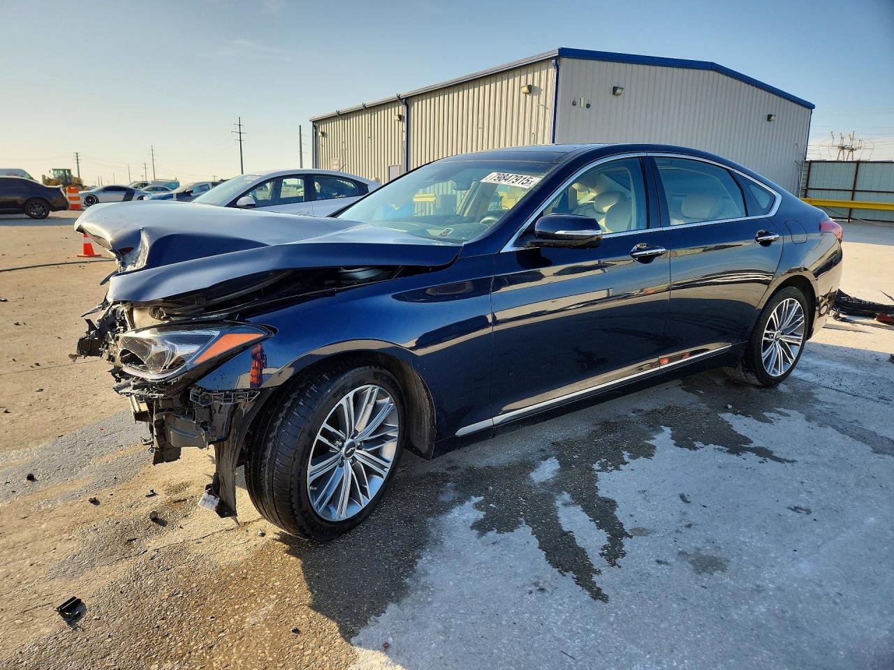 2018 Genesis G80 3.8L, VIN KMHGN4JE0JU251169 — Front end