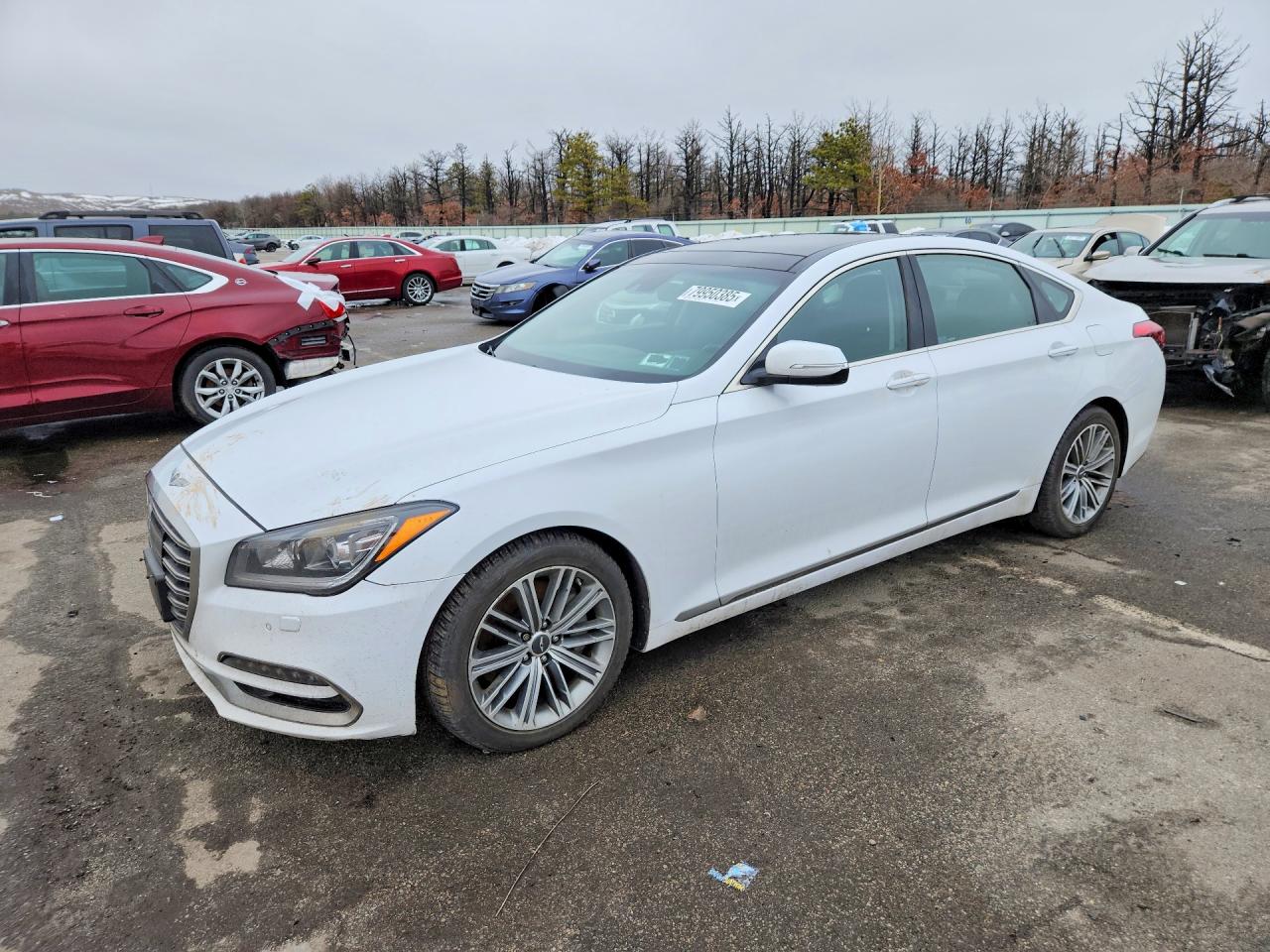 2018 Genesis G80 3.8L, VIN KMHGN4JE5JU234447 — Side