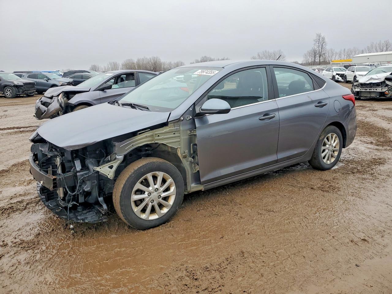 2019 Hyundai Accent SEL, VIN 3KPC24A35KE068845 — Front end