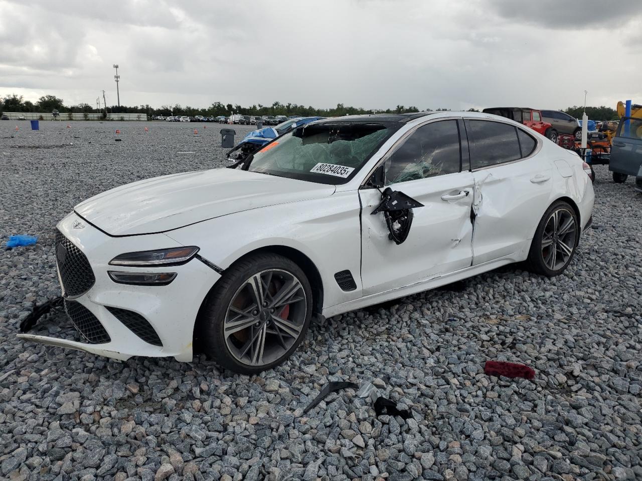 2025 Genesis G70 Sport Advanced, VIN KMTG54SE6SU148991 — Опрокидывание