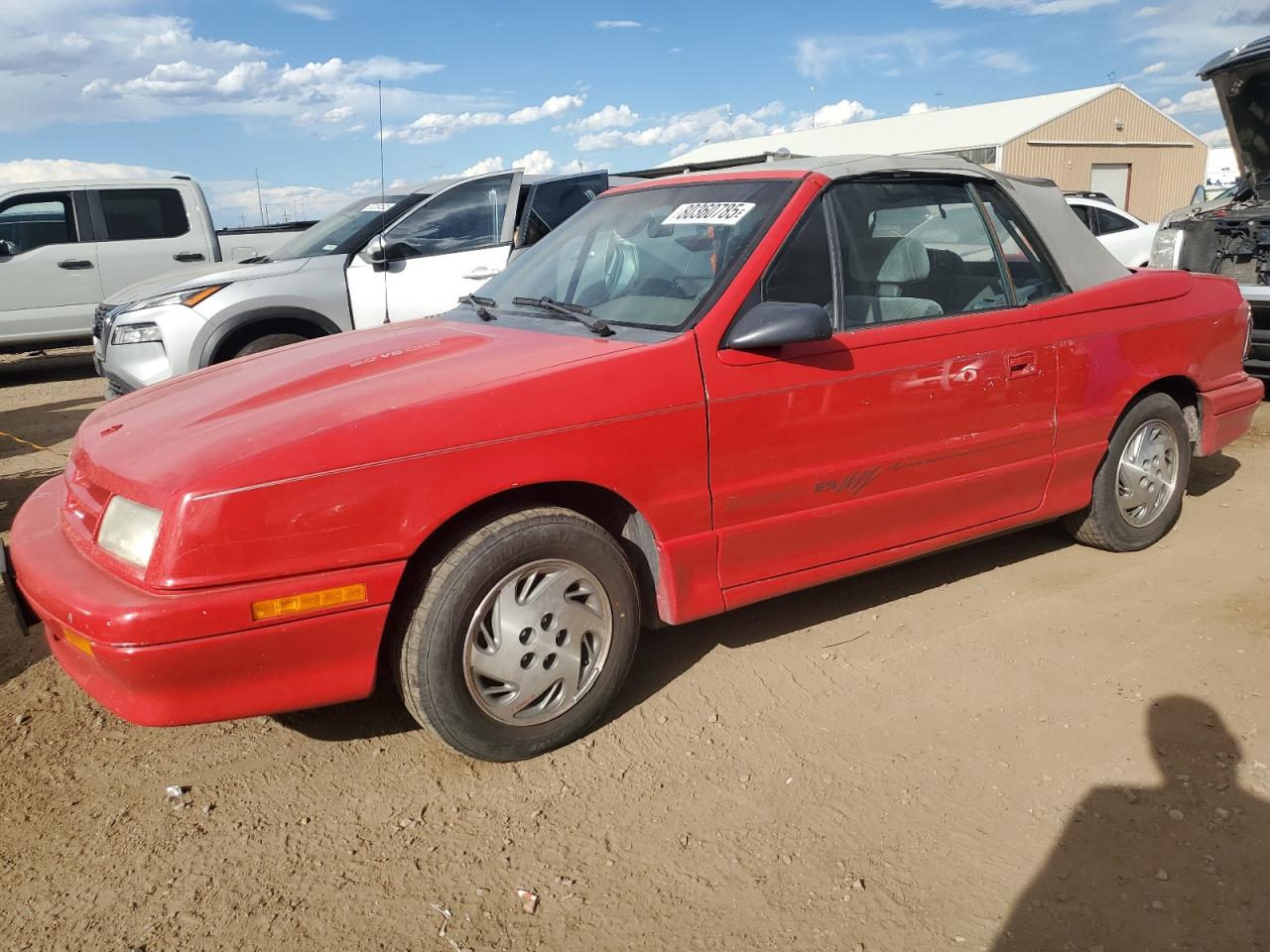 1992 Dodge Shadow, VIN 3B3XP6535NT307580 — Rear end