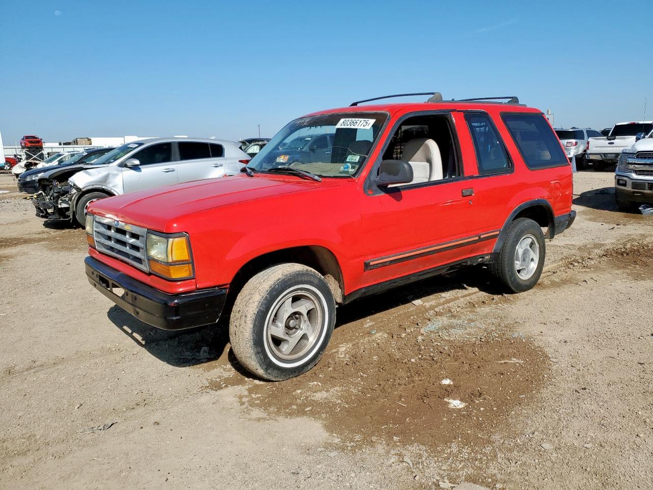 1991 Ford Explorer Eddie Bauer, VIN 1FMCU22X5MUB26646 — Hail