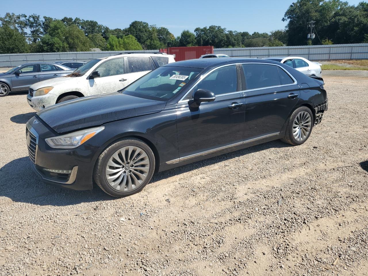 2019 Genesis G90 Premium, VIN KMTF34JA2KU061640 — Rear end