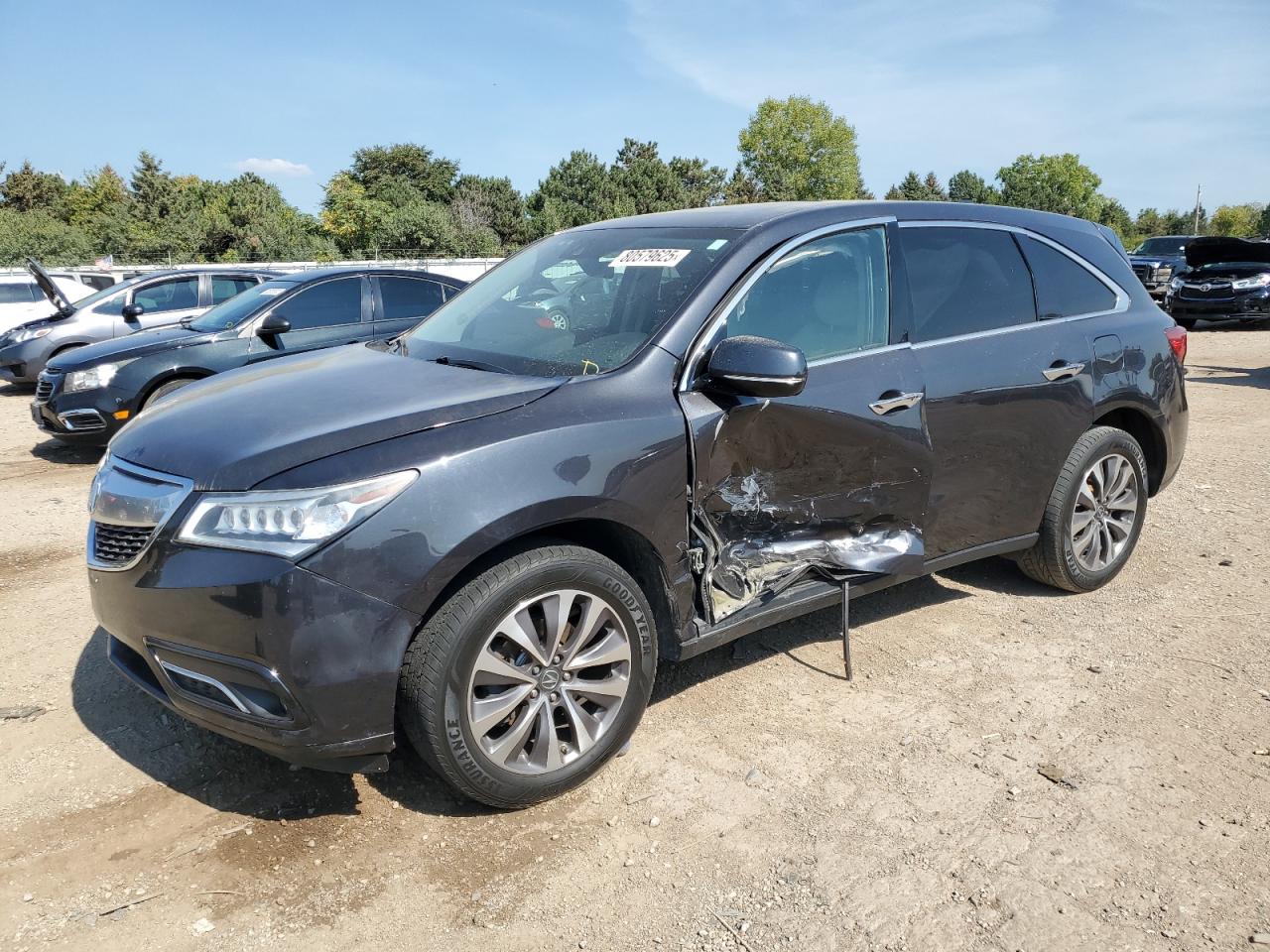 2016 Acura MDX Technology, VIN 5FRYD4H4XGB021843 — Side