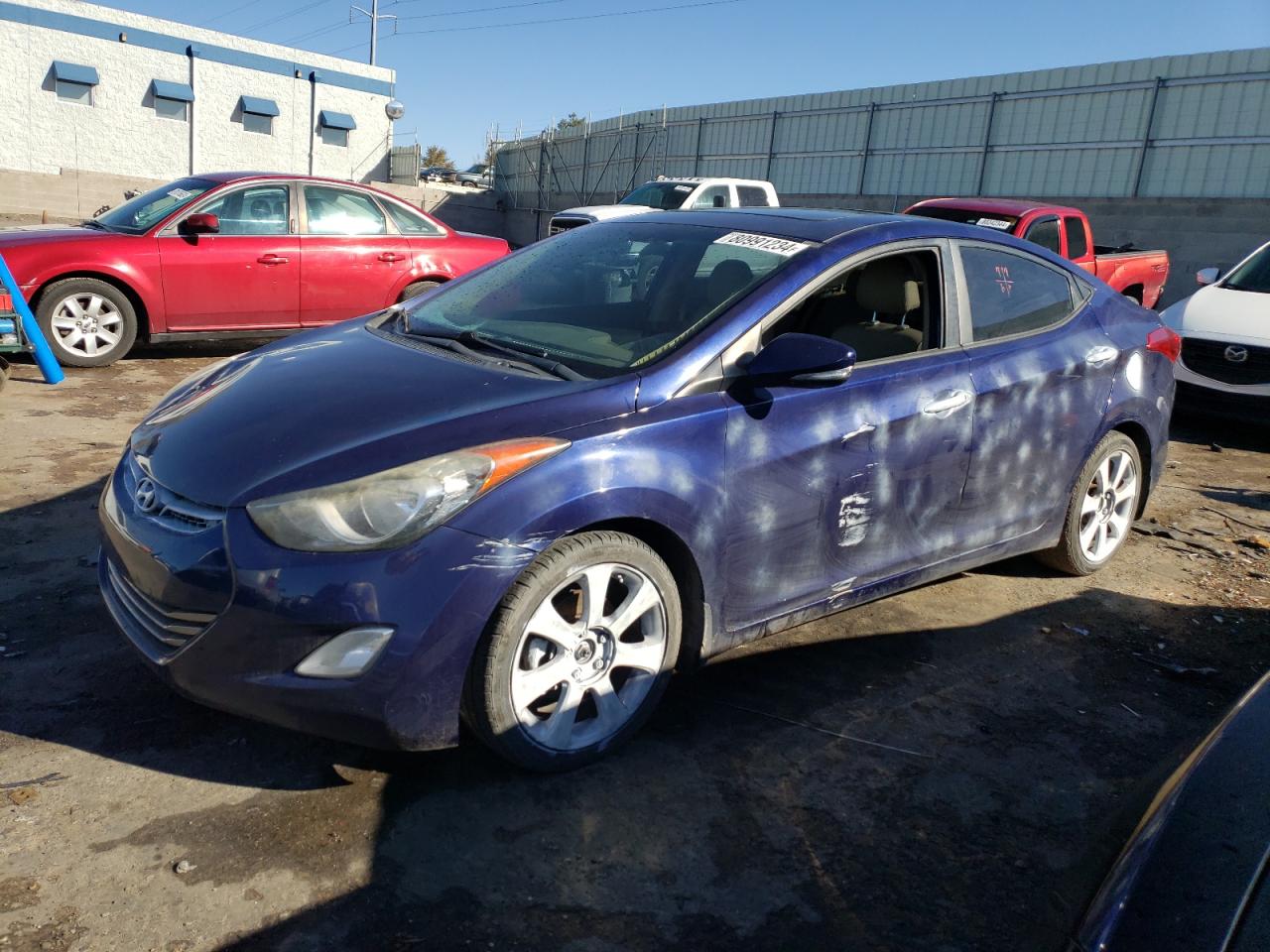 2013 Hyundai Elantra GLS, VIN 5NPDH4AE6DH287218 — Vandalism