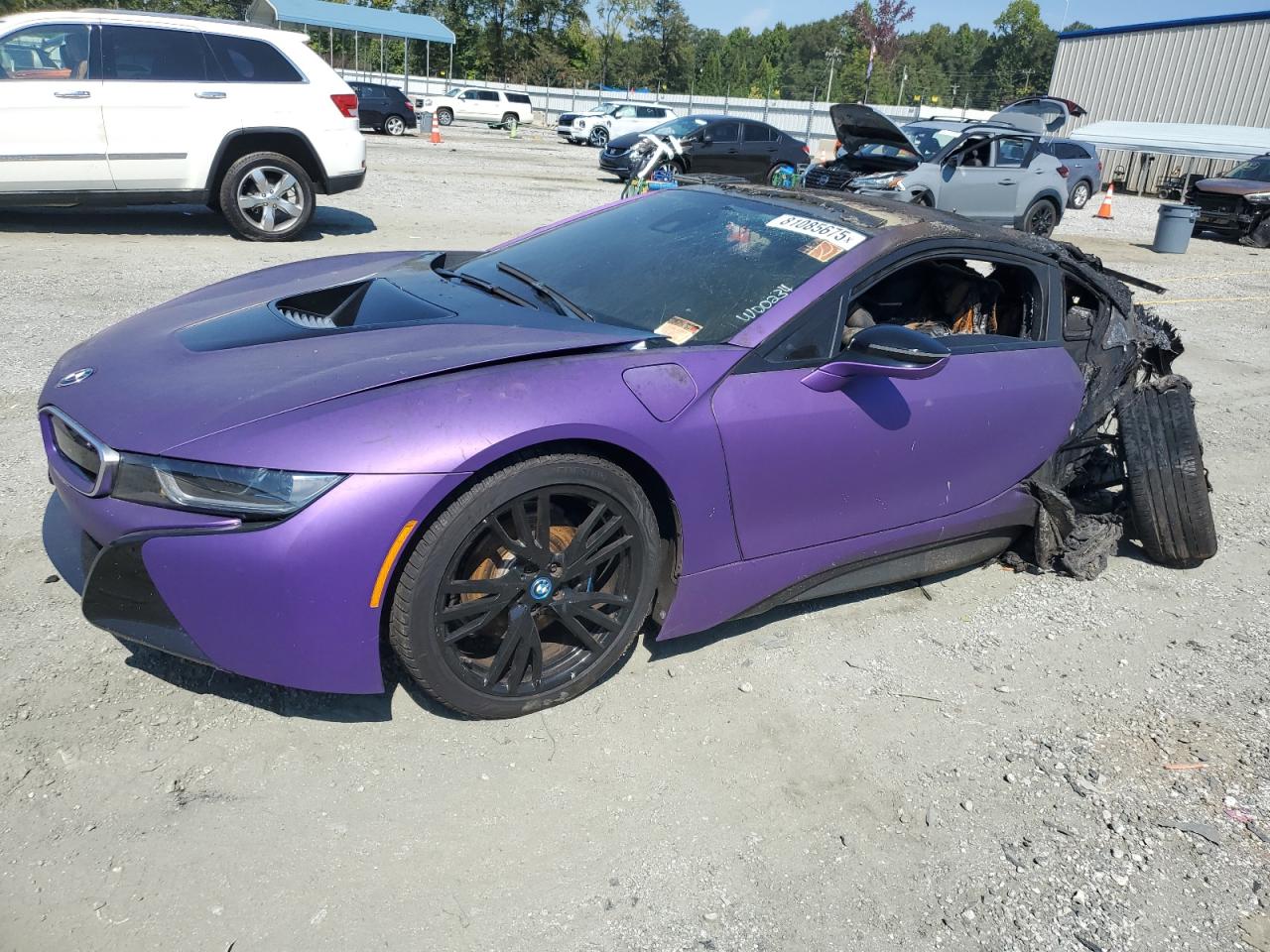 2016 BMW i8, VIN WBY2Z2C57GV675843 — Пожар