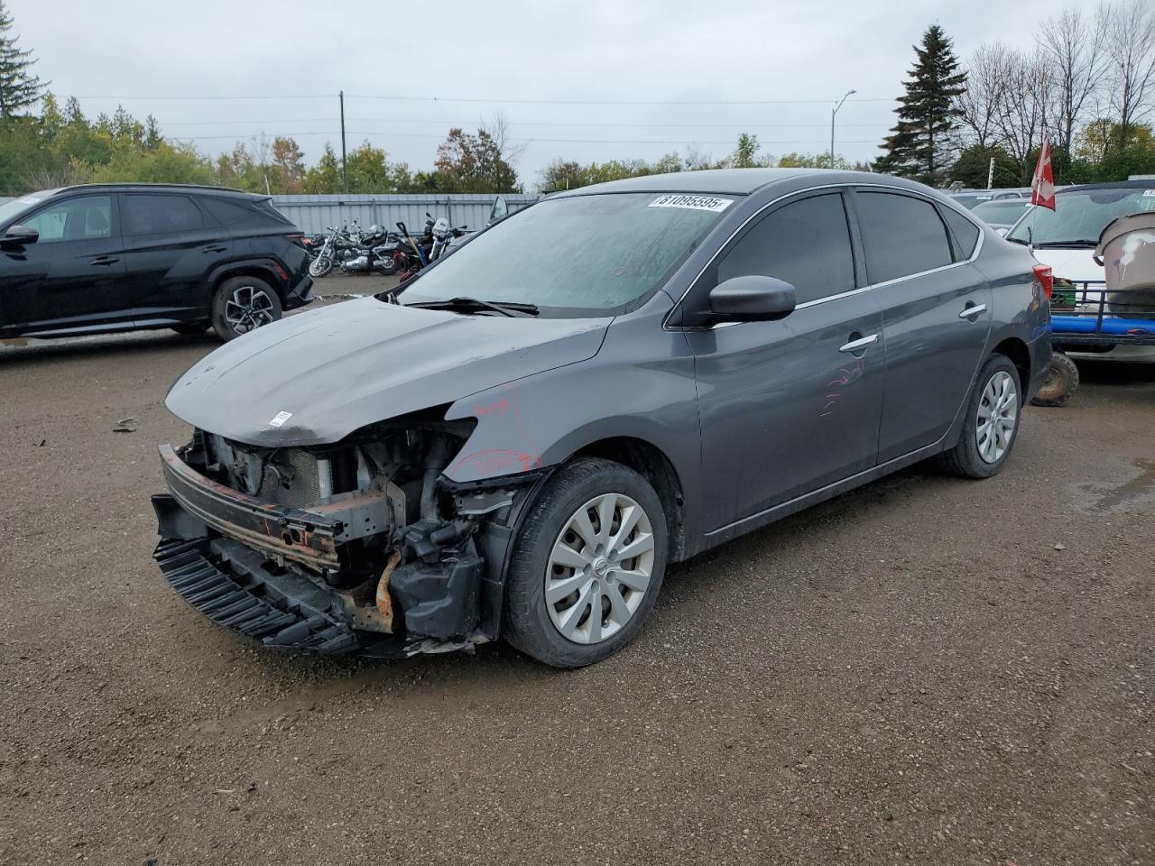 2017 Nissan Sentra SV, VIN 3N1AB7AP7HL666633 — Front end