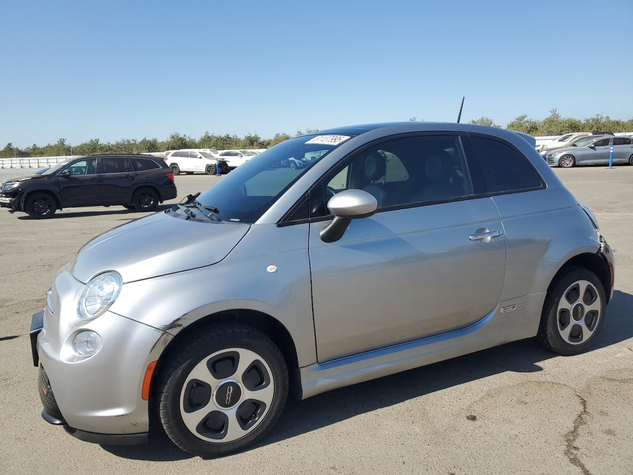 2015 FIAT 500e, VIN 3C3CFFGE6FT732617 — Rear end