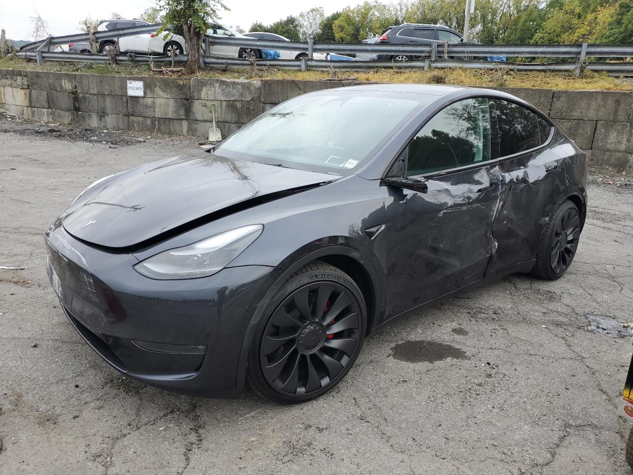 2024 Tesla Model Y Performance, VIN 7SAYGDEF0RA262022 — Side