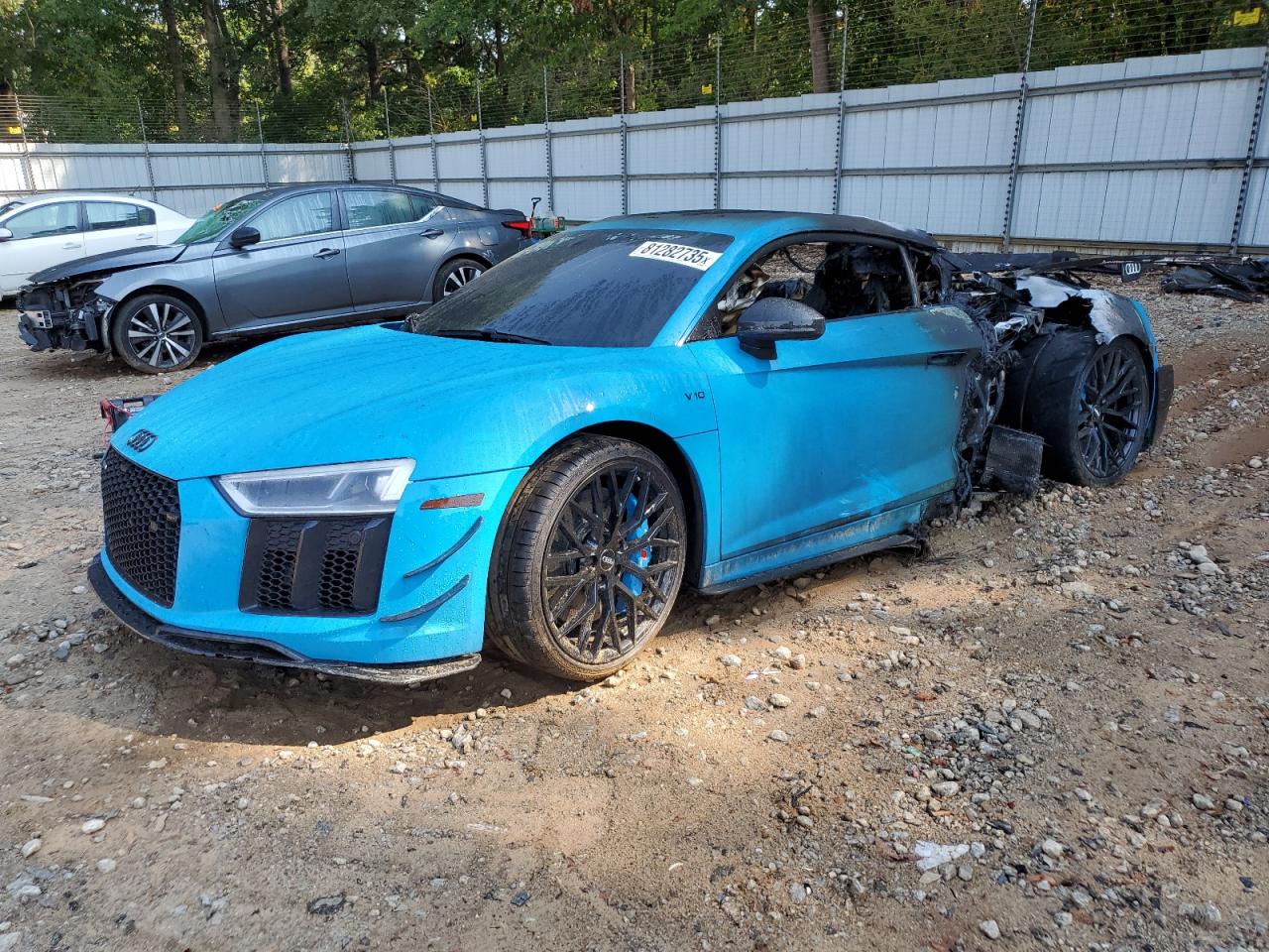 2018 Audi R8 V10 plus, VIN WUAKBAFX0J7900387 — Пожар