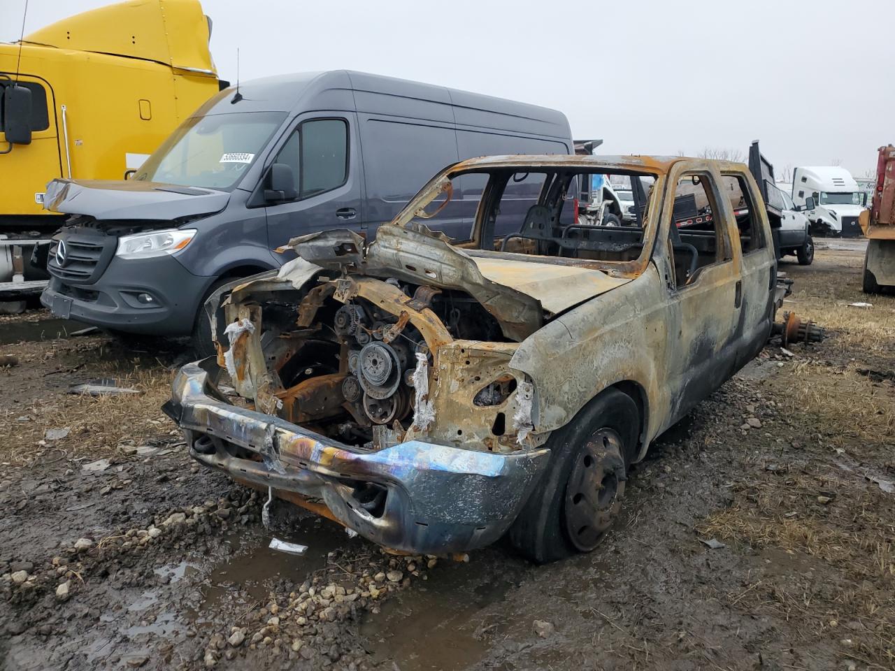 2004 Ford F-550 XL, VIN 1FDAW56P54EA67217 — Burn