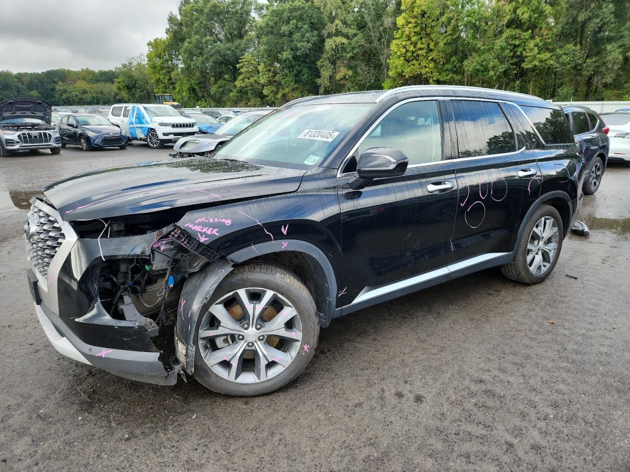 2022 Hyundai Palisade SEL, VIN KM8R3DHE3NU389329 — Front end