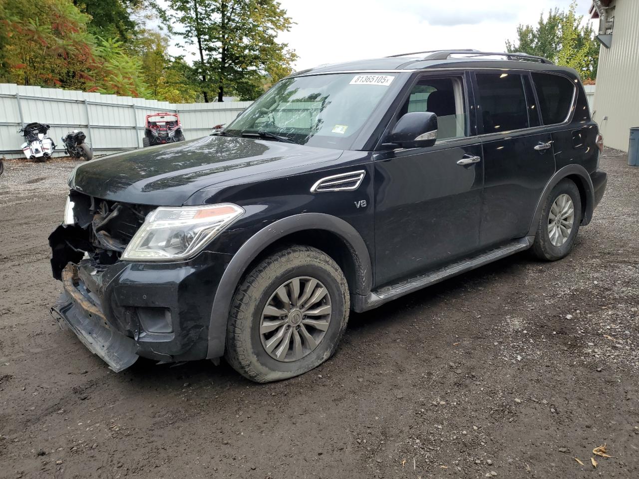 2018 Nissan Armada SV, VIN JN8AY2NC9J9555235 — Front end