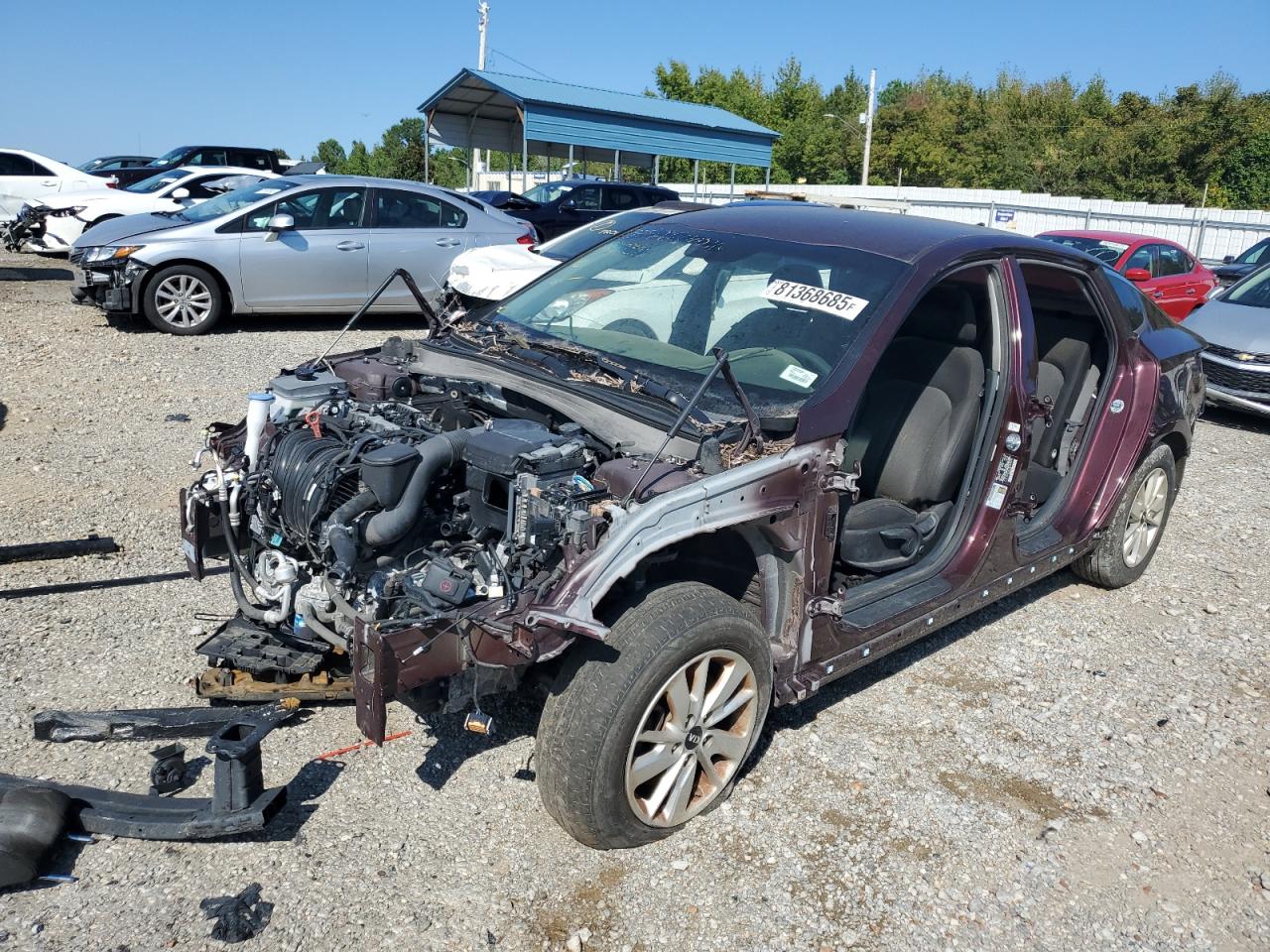 2016 Kia Optima LX, VIN 5XXGT4L36GG094252 — Stripped