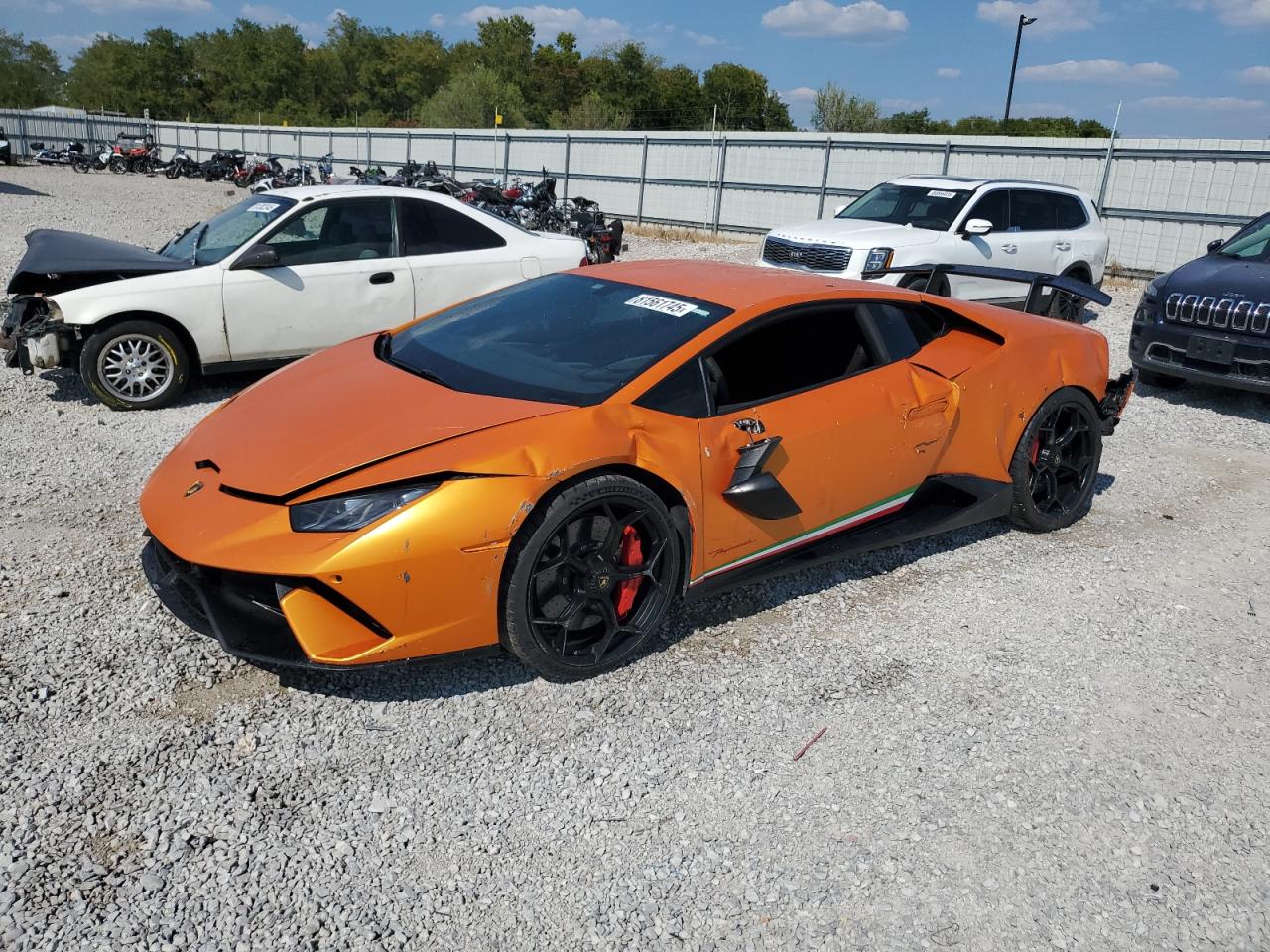 2018 Lamborghini Huracan Performante, VIN ZHWUD4ZFXJLA08184 — Side