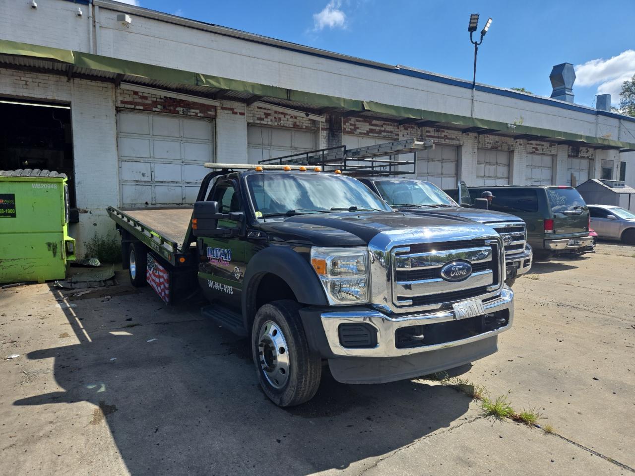 2014 Ford F-550 XL, VIN 1FDUF5GTXEEA62668 — Повреждение рамы