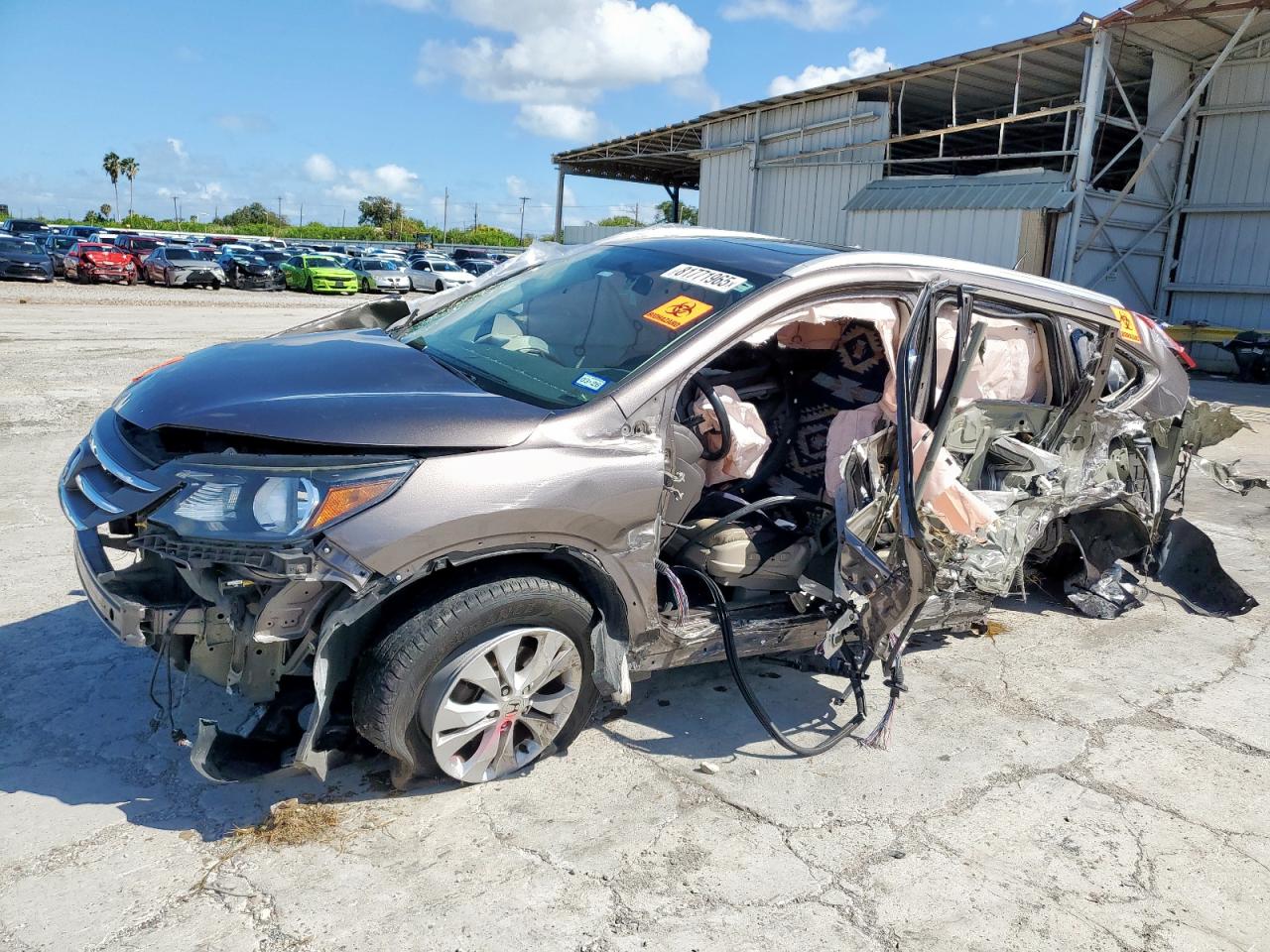 2014 Honda CR-V EX-L, VIN 2HKRM3H75EH515116 — Biohazard / chemical