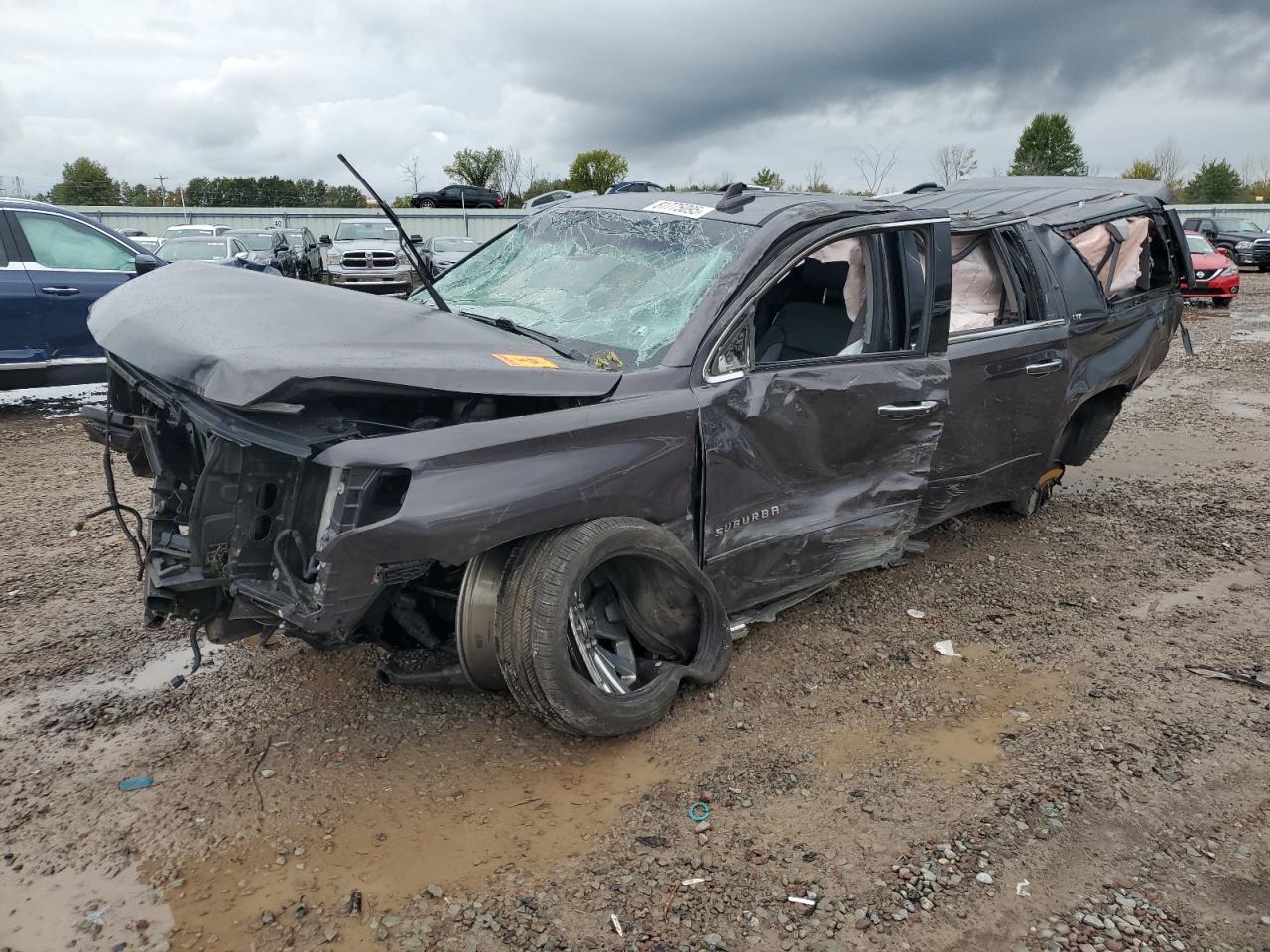 2015 Chevrolet Suburban LTZ, VIN 1GNSKKKC6FR600135 — Rollover