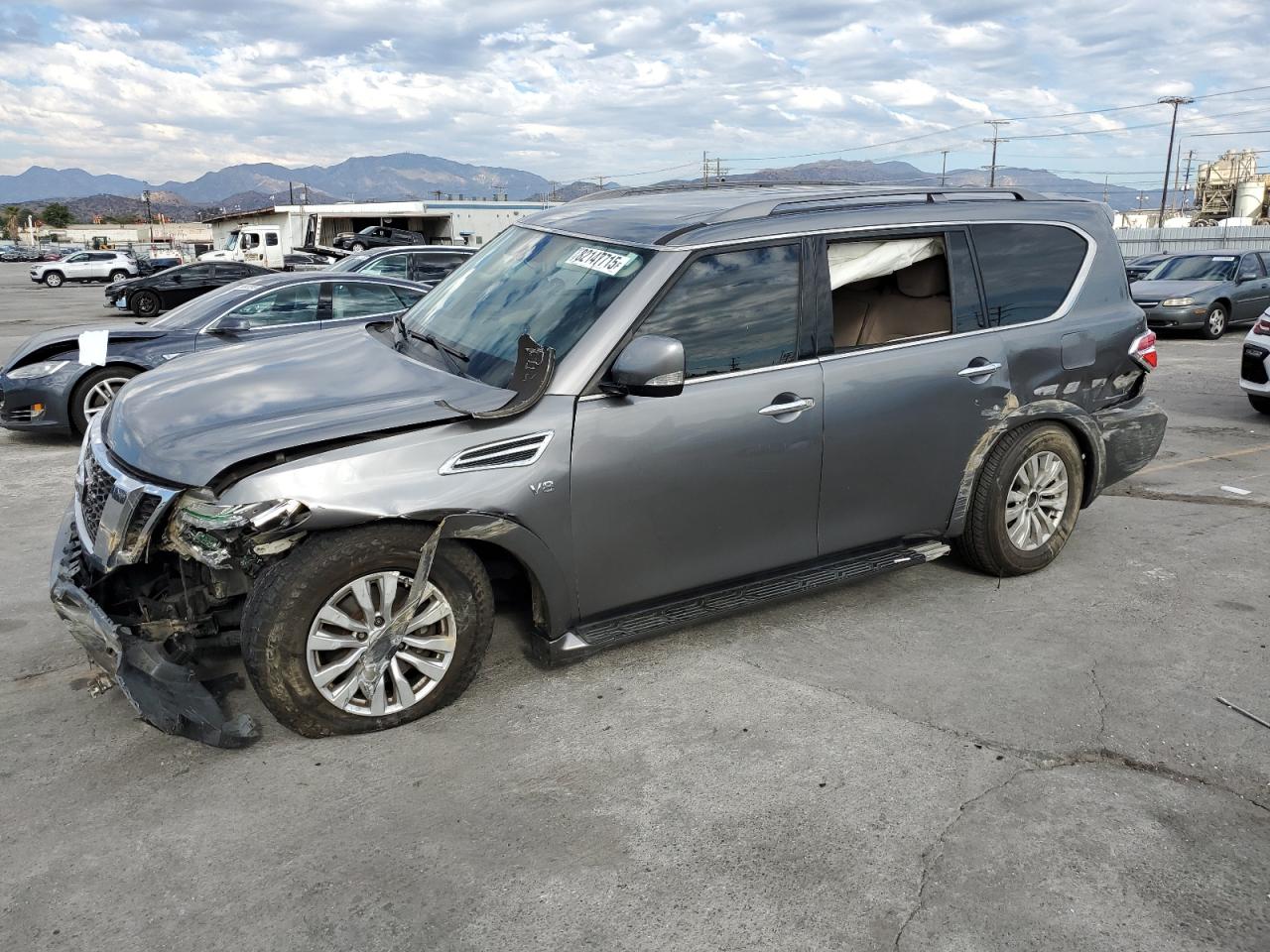 2018 Nissan Armada SV, VIN JN8AY2ND8J9051476 — Front end