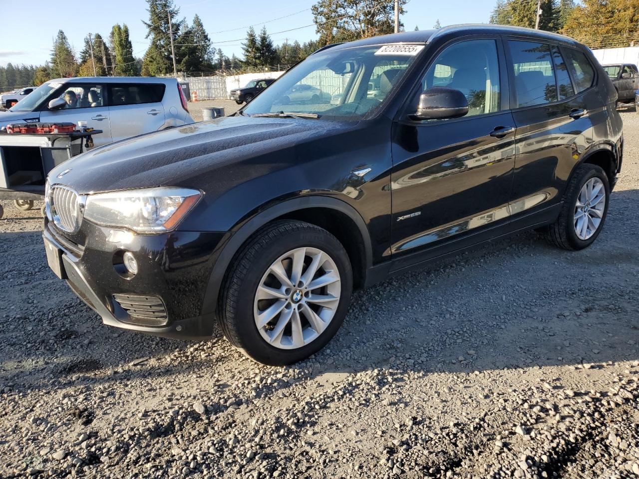 2016 BMW X3 xDrive28i, VIN 5UXWX9C59G0D64303 — Rear end