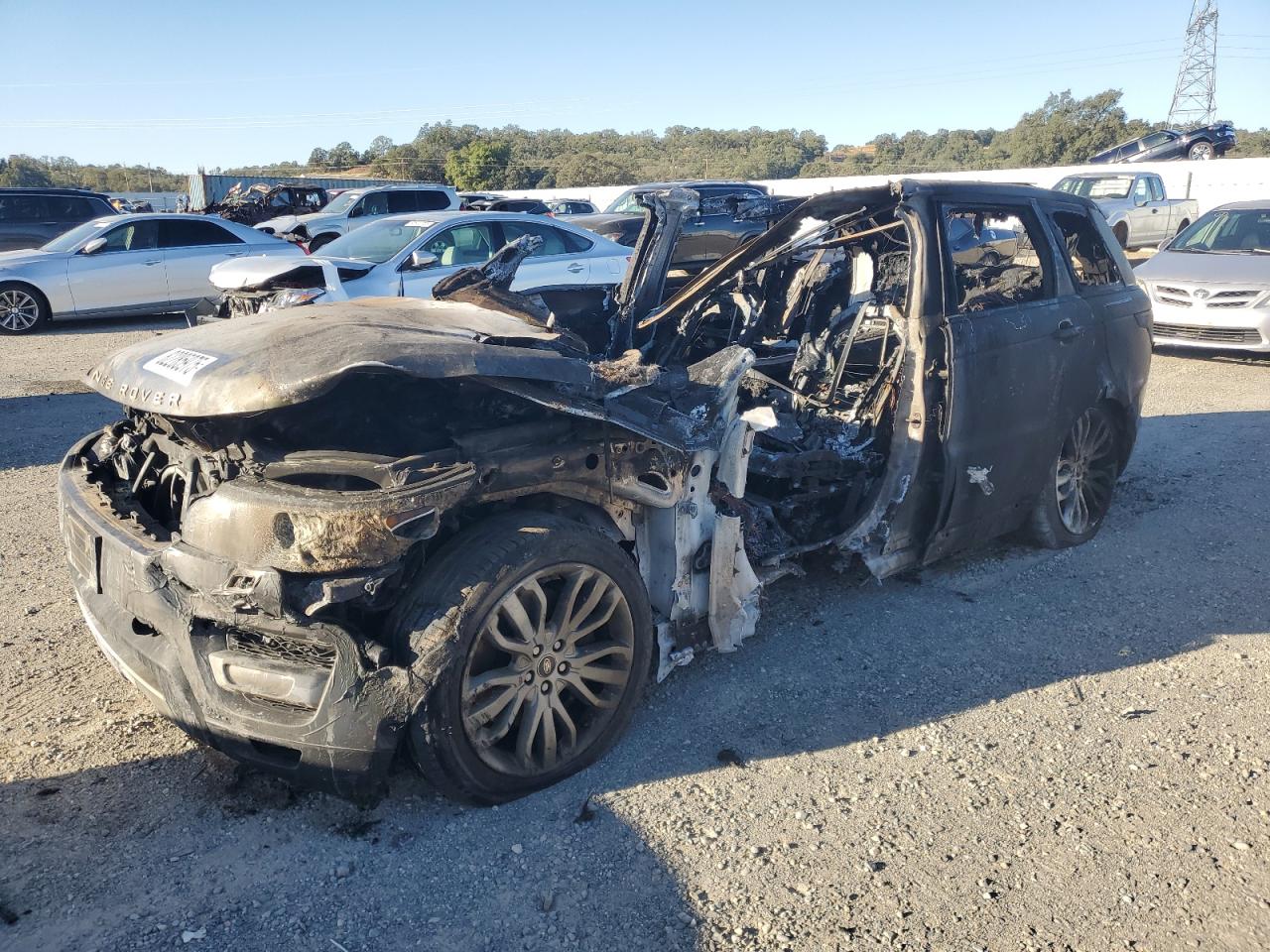 2014 Land Rover Range Rover Sport Supercharged, VIN SALWR2EF9EA300252 — Engine fire
