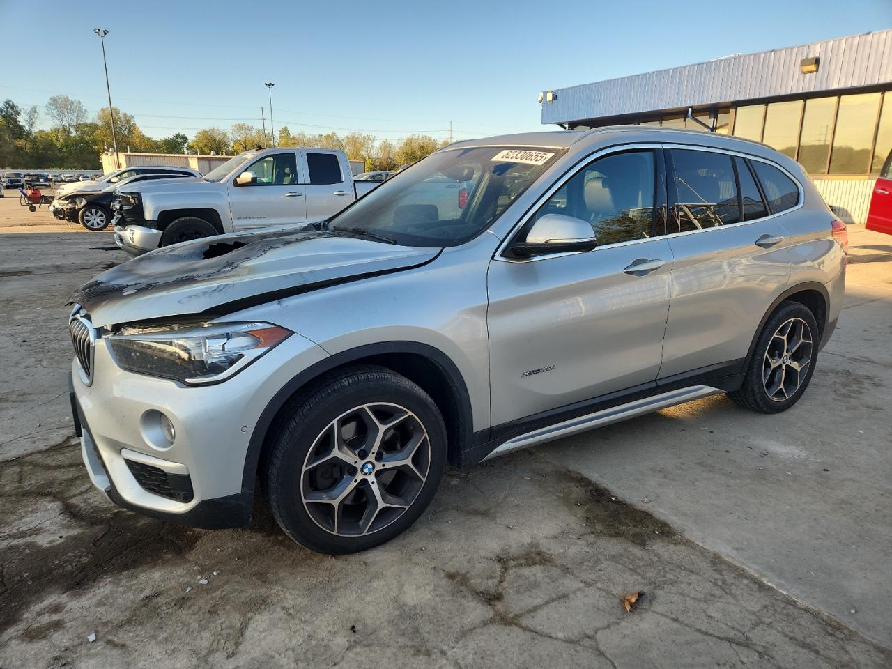 2018 BMW X1 xDrive28i, VIN WBXHT3C32J5K29353 — Engine fire