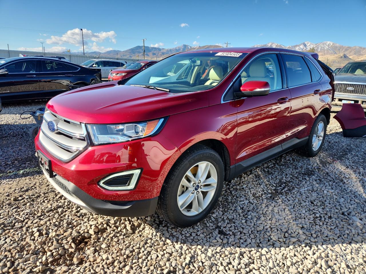 2017 Ford Edge SEL, VIN 2FMPK4J91HBB37211 — Rear end
