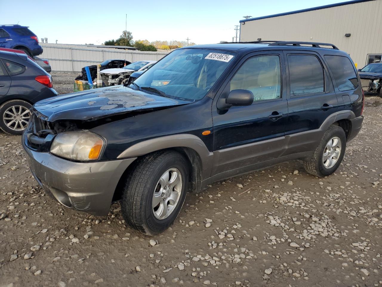 2003 Mazda Tribute ES, VIN 4F2CZ96113KM52829 — Engine fire