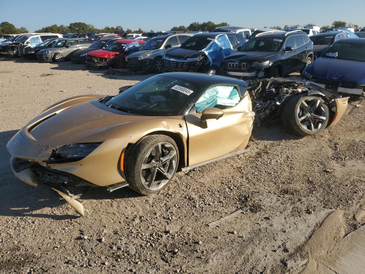 2022 Ferrari SF90, VIN ZFF95NLA0N0274043 — Burn