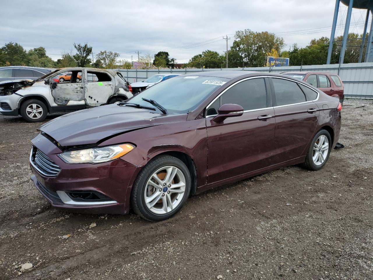 2018 Ford Fusion SE, VIN 3FA6P0HD2JR135968 — Front end