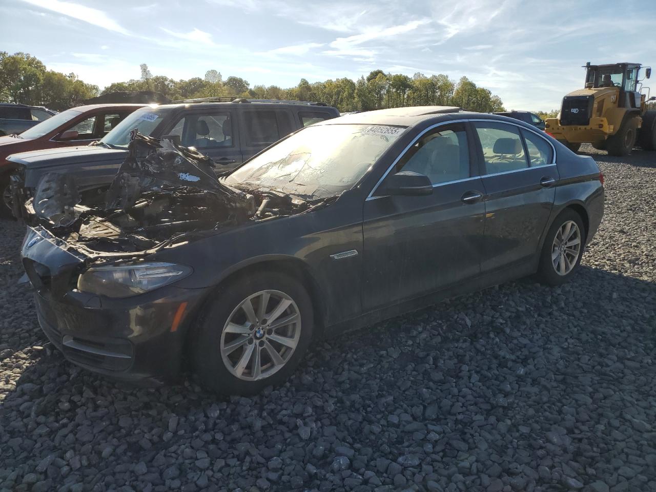 2014 BMW 5 Series 528i xDrive, VIN WBA5A7C58ED614990 — Engine fire