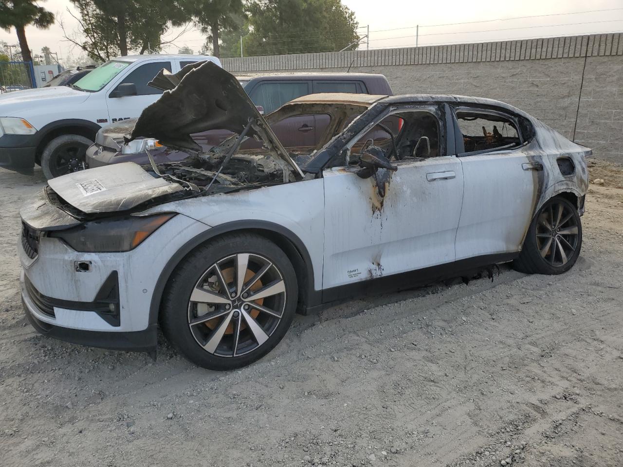 2021 Polestar 2 Launch Edition, VIN LPSED3KA6ML018047 — Burn