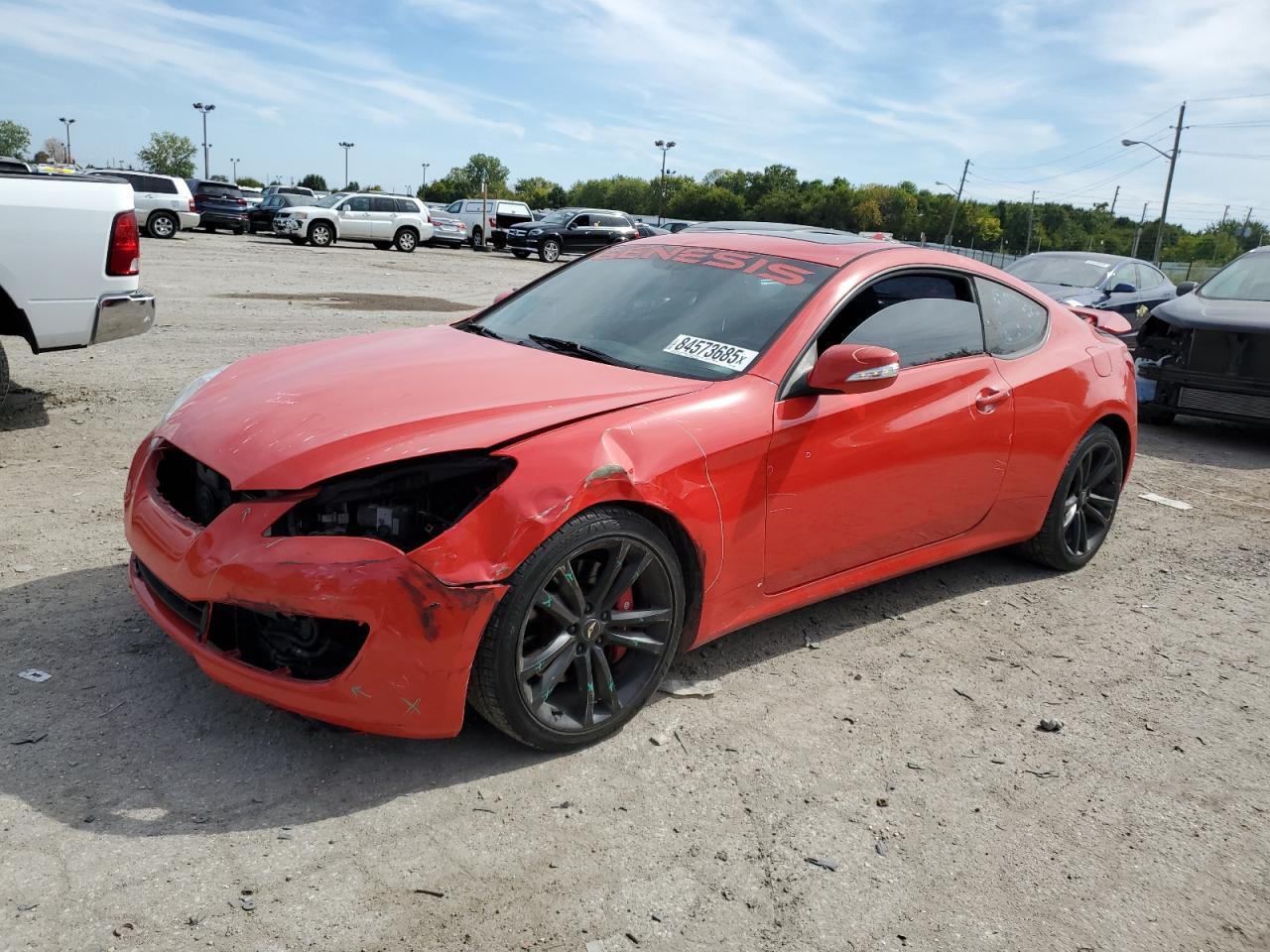 2010 Hyundai Genesis Coupe Track, VIN KMHHU6KH0AU010031 — Front end