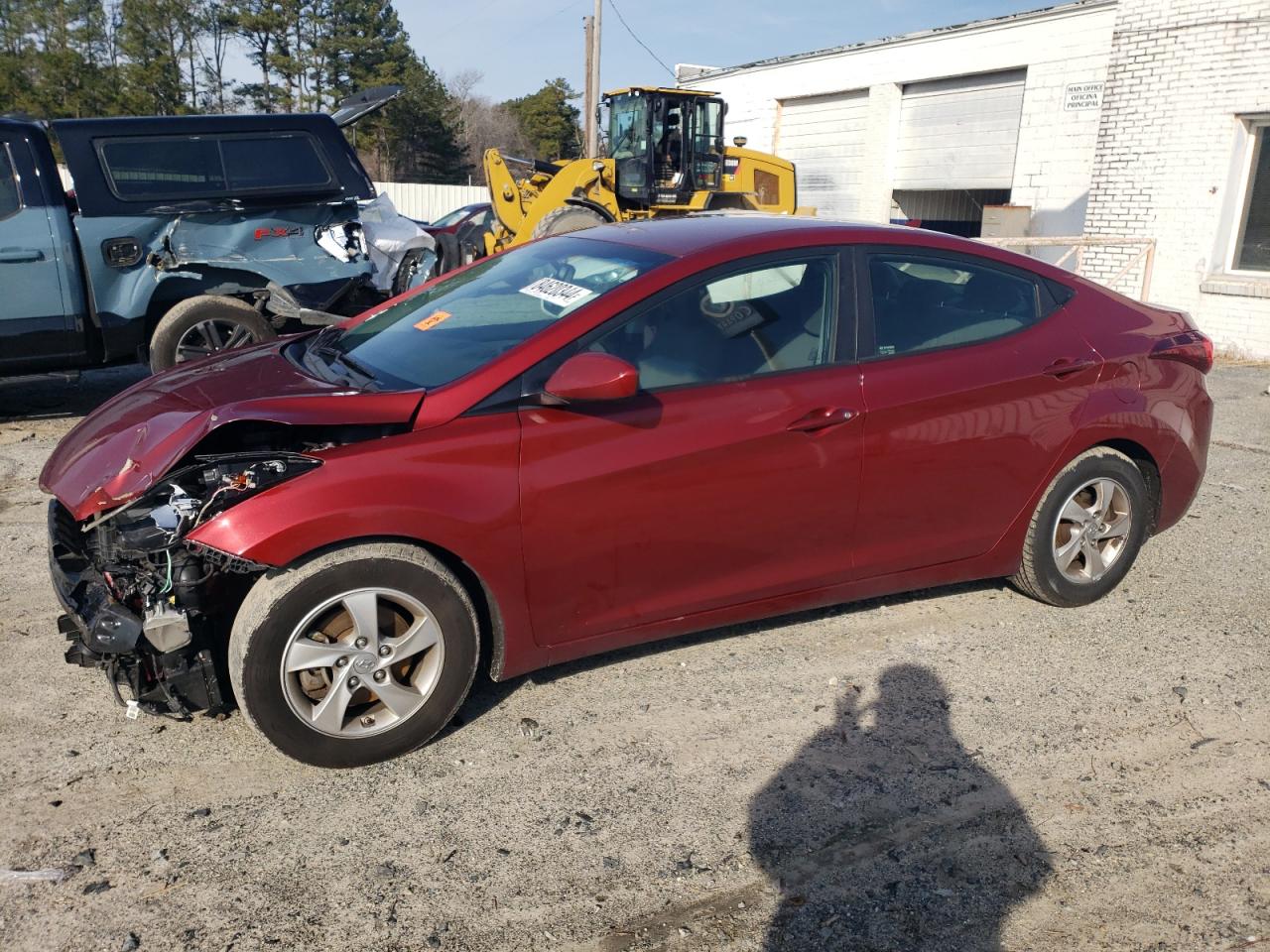 2014 Hyundai Elantra SE, VIN 5NPDH4AE6EH467946 — Front end