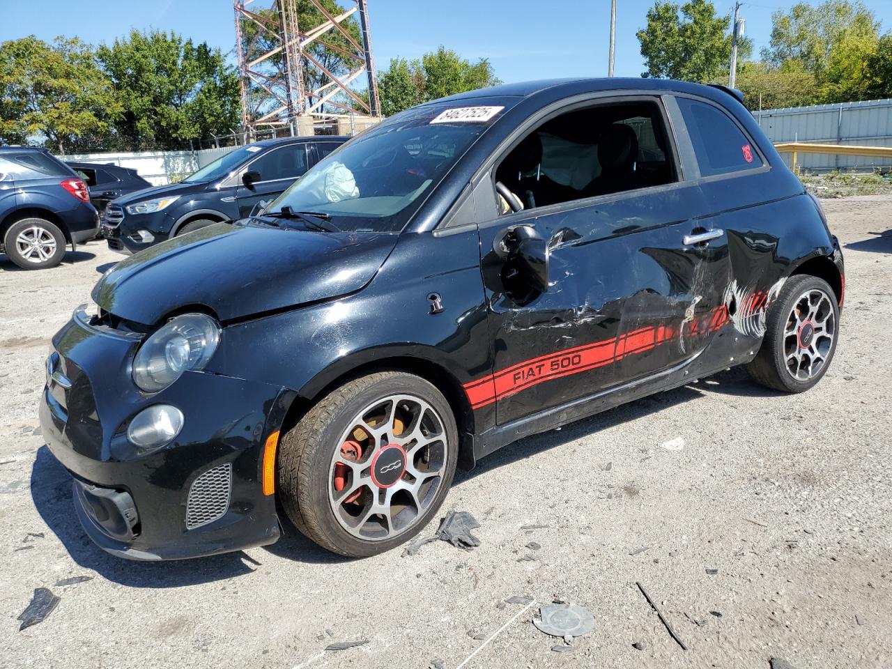 2015 FIAT 500 Turbo, VIN 3C3CFFHH0FT594386 — Side