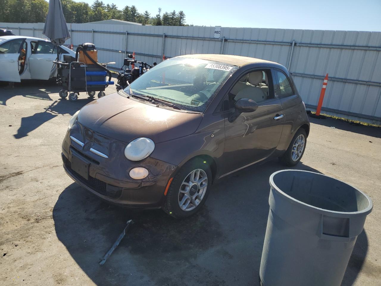 2012 FIAT 500 Pop, VIN 3C3CFFDR9CT370365 — Пожар в салоне