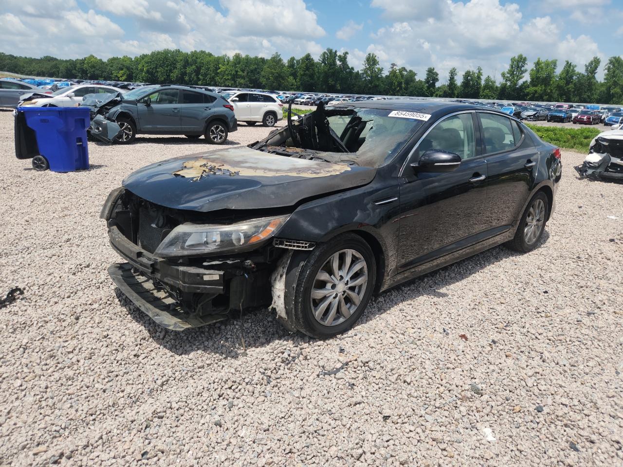 2015 Kia Optima EX, VIN 5XXGN4A75FG472432 — Engine fire