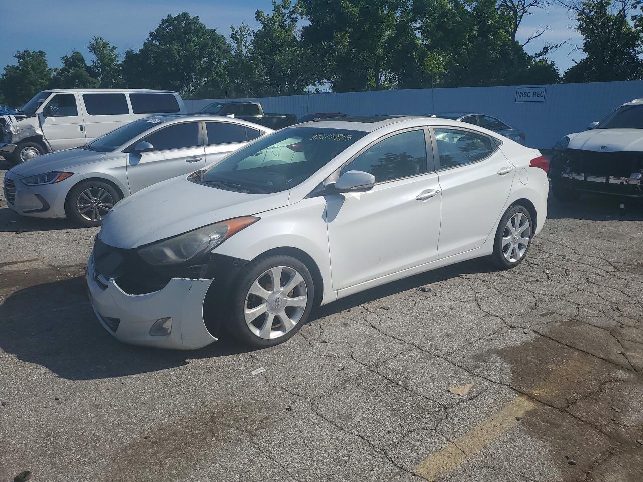 2011 Hyundai Elantra Limited, VIN 5NPDH4AE9BH000791 — Front end