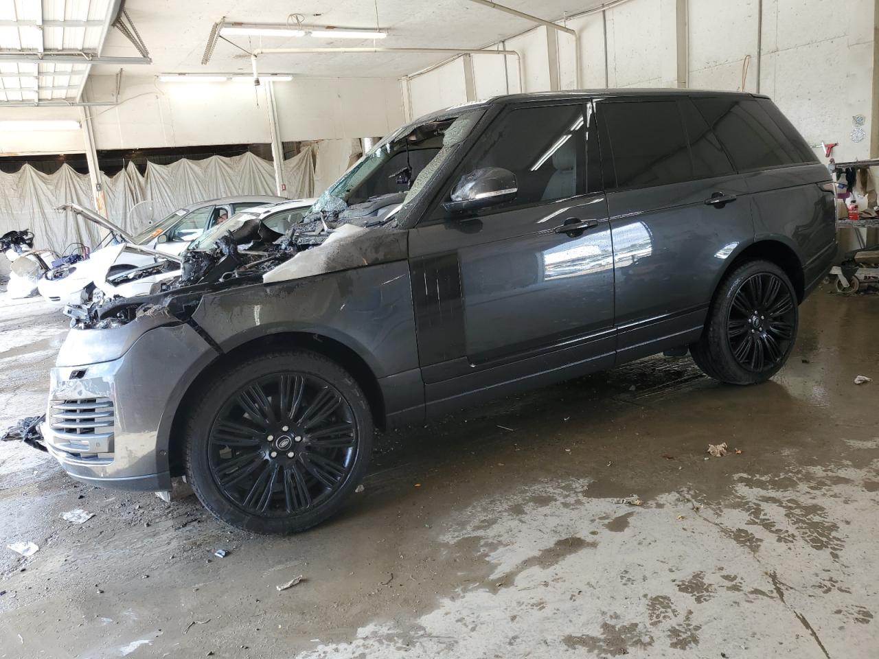 2021 Land Rover Range Rover Westminster, VIN SALGS2RU8MA448148 — Engine fire