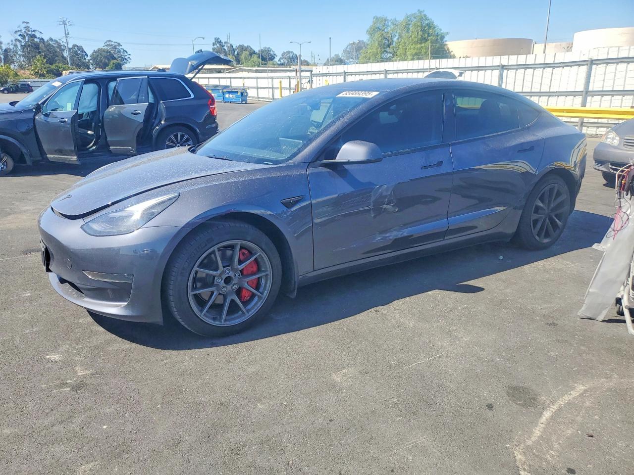 2023 Tesla Model 3, VIN 5YJ3E1EA0PF714695 — Rear end