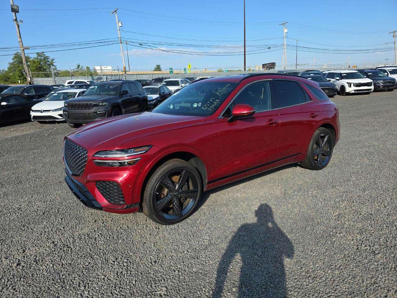 2022 Genesis GV70 Sport, VIN KMUMCDTC4NU012266 — Rear end