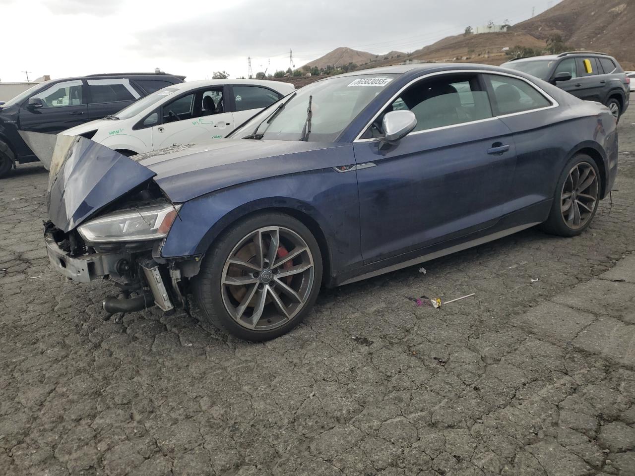 2018 Audi S5 Premium Plus, VIN WAUP4AF5XJA007820 — Engine fire